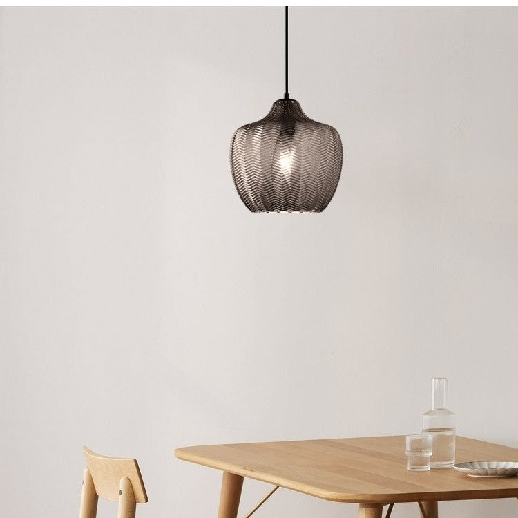 Bedroom Stair Light Single-head Glass Chandelier