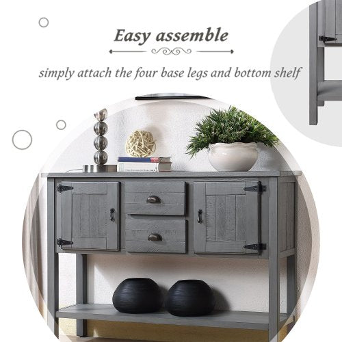 48-inch Solid Wood Sideboard Console Table