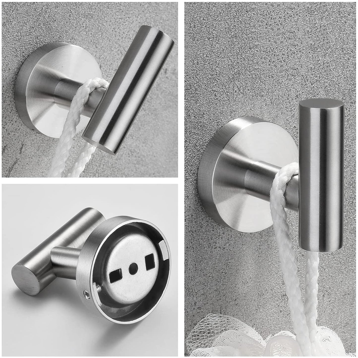 3-teiliges Set aus Badezimmerhaken und Handtuchhaltern