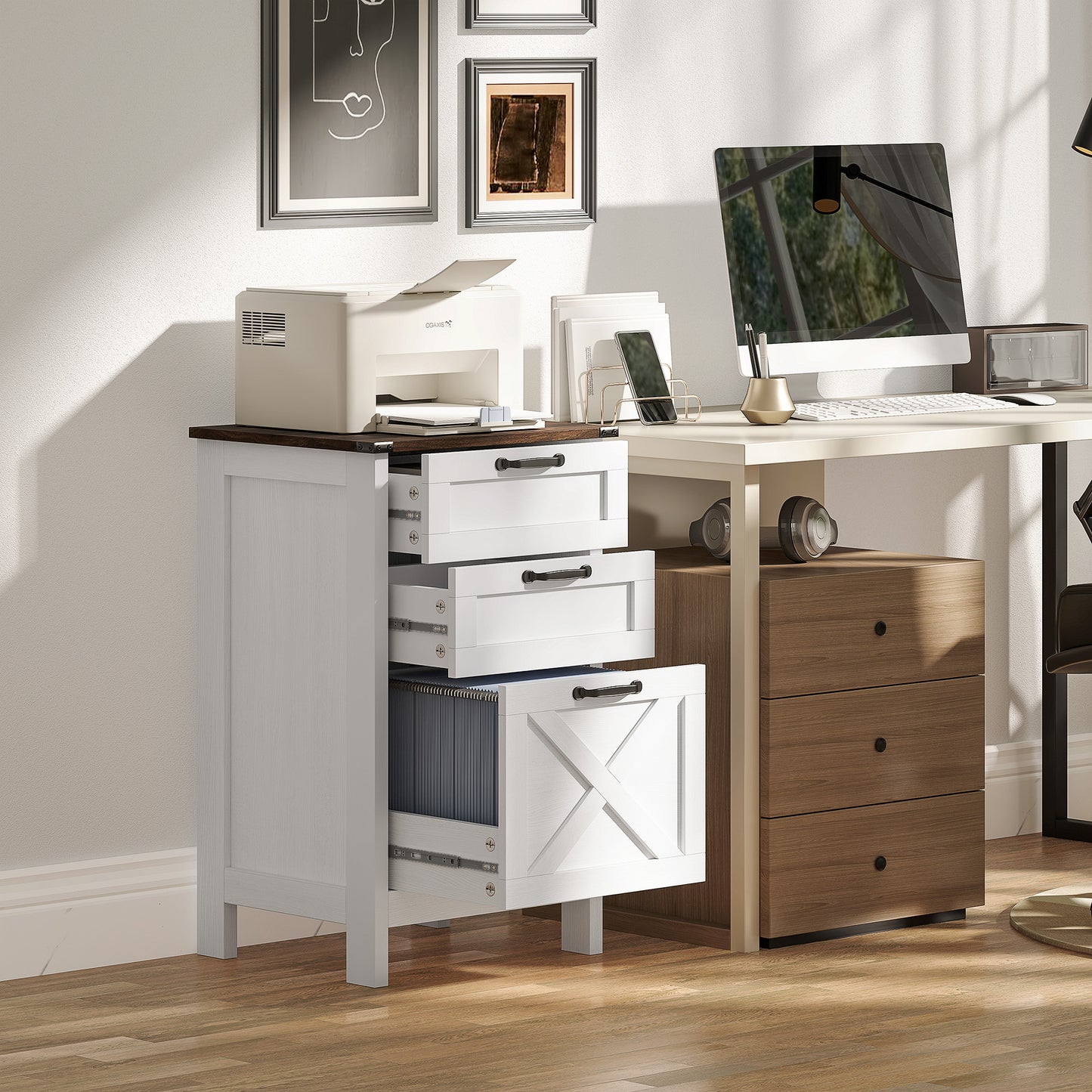 Vertikaler Aktenschrank mit 3 Schubladen