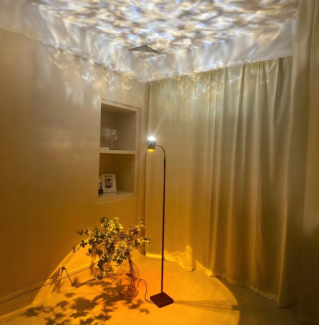 EP LIGHT Zweiköpfige Stehlampe mit Sonnenuntergang-Aurora-Projektor, Umgebungs-Nachtlichter