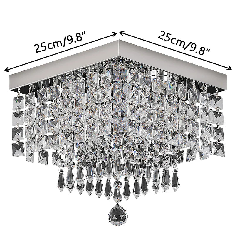 DecorBites™ Crystal LED Chandelier Ceiling Lamp for Luxe Home Decor