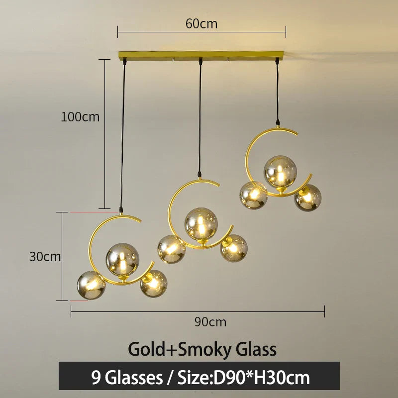 Decorbites™ Glas-Kugelleuchte | Moderne nordische G9 LED Lampe für Wohnzimmer & Schlafzimmer