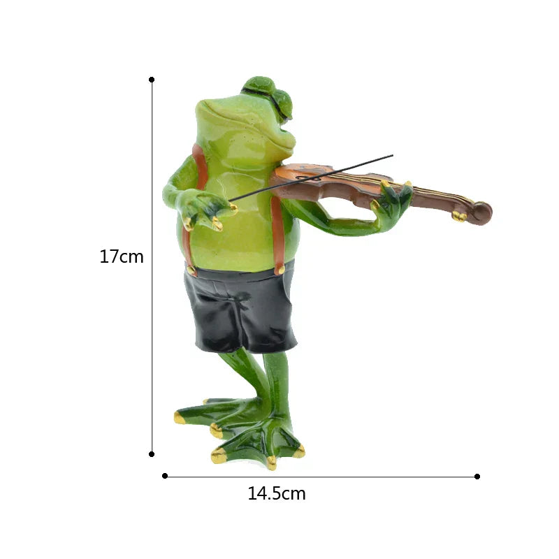 Decorbites™ Froschband-Figur: Moderne nordische Wohnraumausstattung für Musikliebhaber