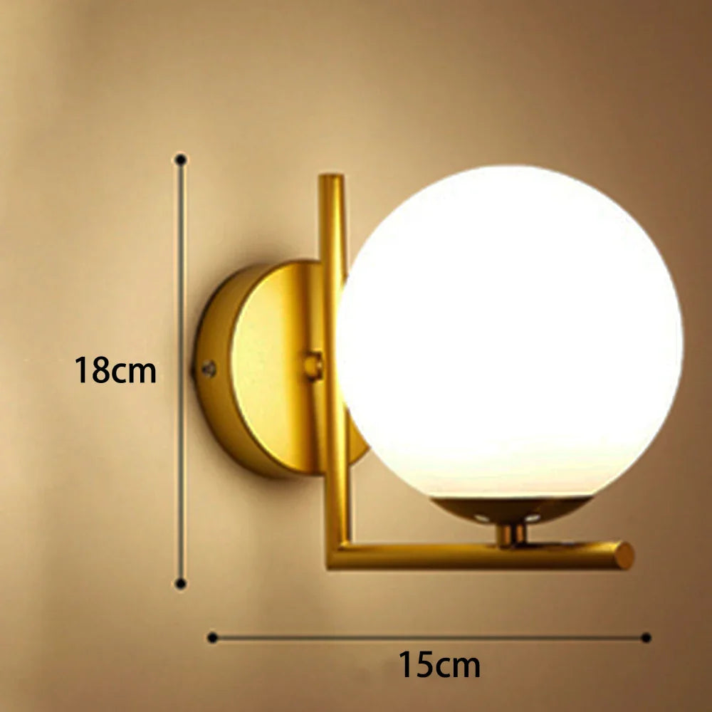 DecorBites™ Glass Ball LED Wall Lamp for Corridor Bedroom Living Room Décor