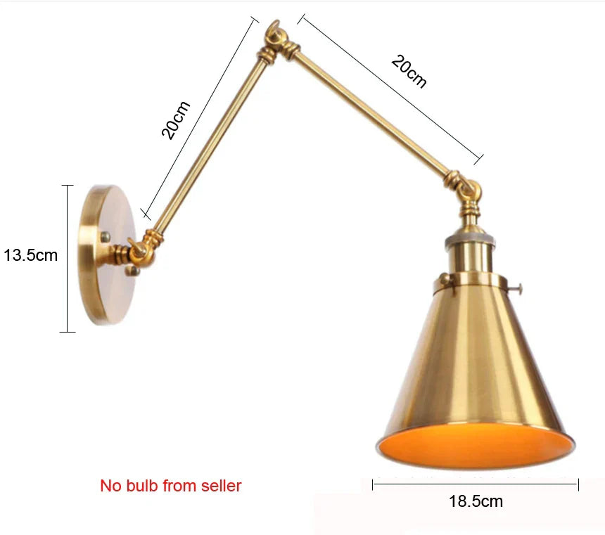 Decorbites™ verstellbare Langarm-Wandleuchte - Flexible Goldlampe für moderne Räume