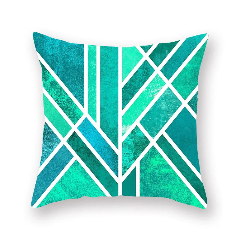 Decorbites™ Grünes Geometrisches Kissenbezug - Nordisches Klassisches Design für Heimdekoration und Komfort