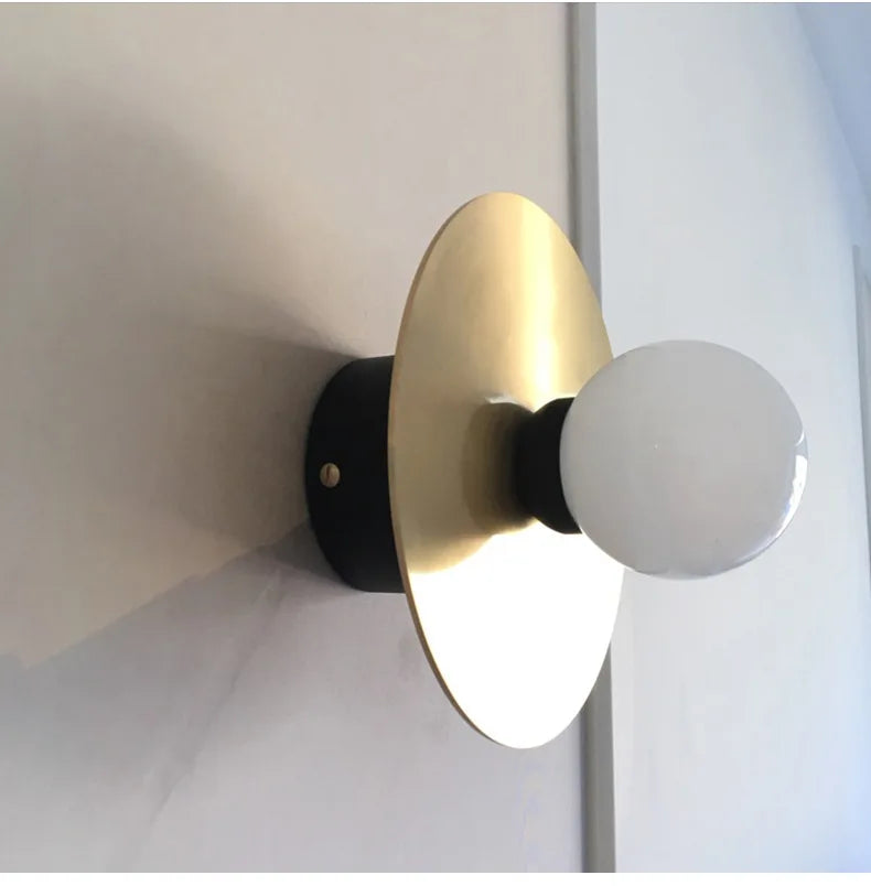 DecorBites™ Golden Glass Ball Wall Sconce Light Fixture for Modern Home Lighting
