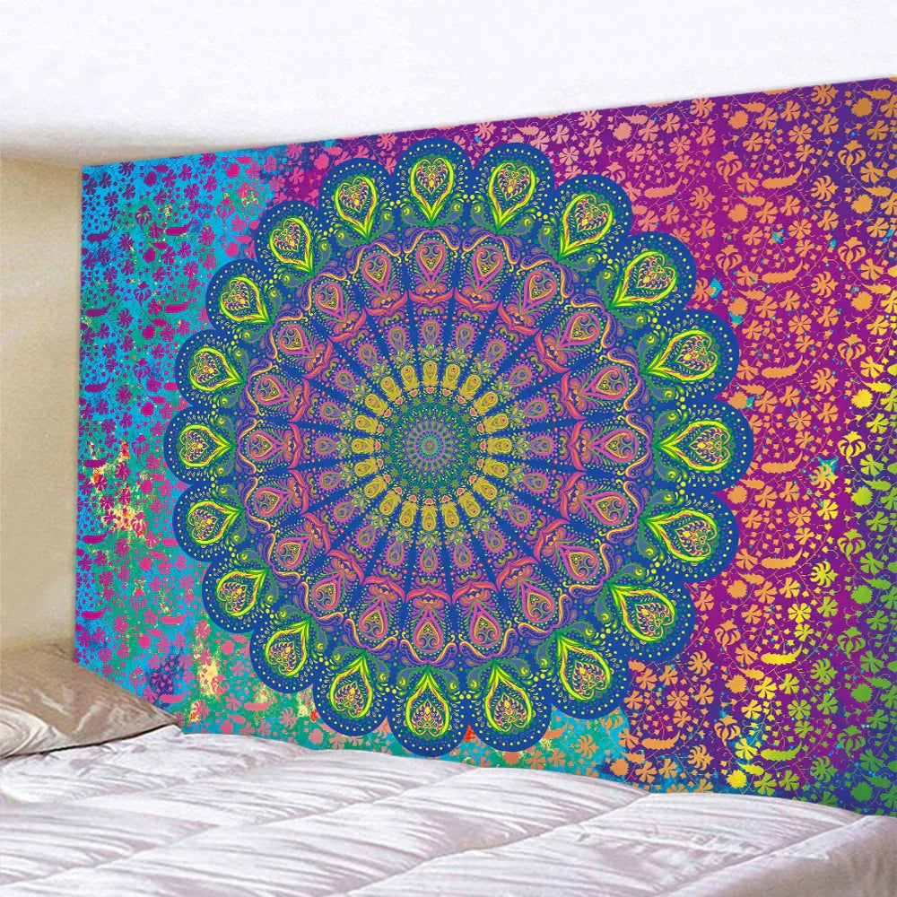 Decorbites™ Indisches Mandala Psychedelisches Wandbehang für die Heimdekoration