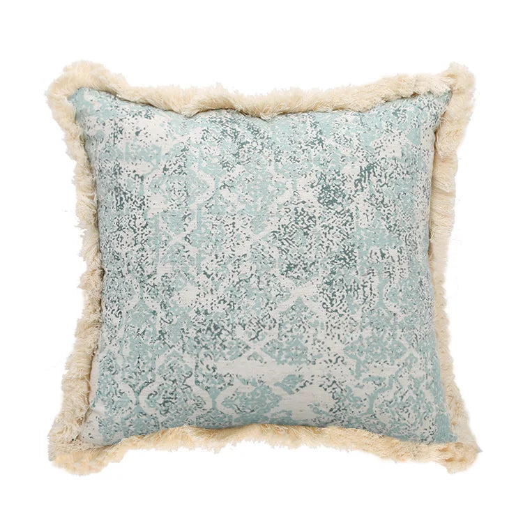 Decorbites™ Grünes Fransen-Kissenbezug 45x45cm/30x50cm aus Baumwolle und Leinen für die Heimdekoration
