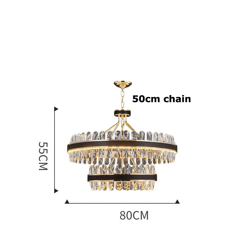 Decorbites™ Kristall-Oval-Lüster-Beleuchtung für das Esszimmer
