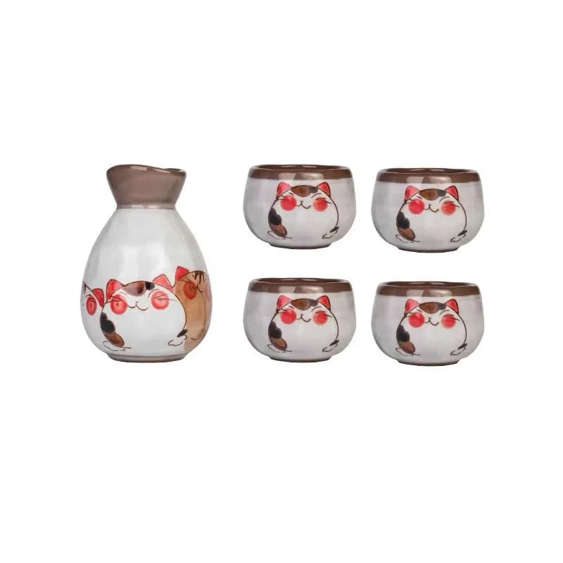 Decorbites™ Japanisches Keramisches Sake-Weinbecher-Set - KL-001 | Kleine Trinkkollektion