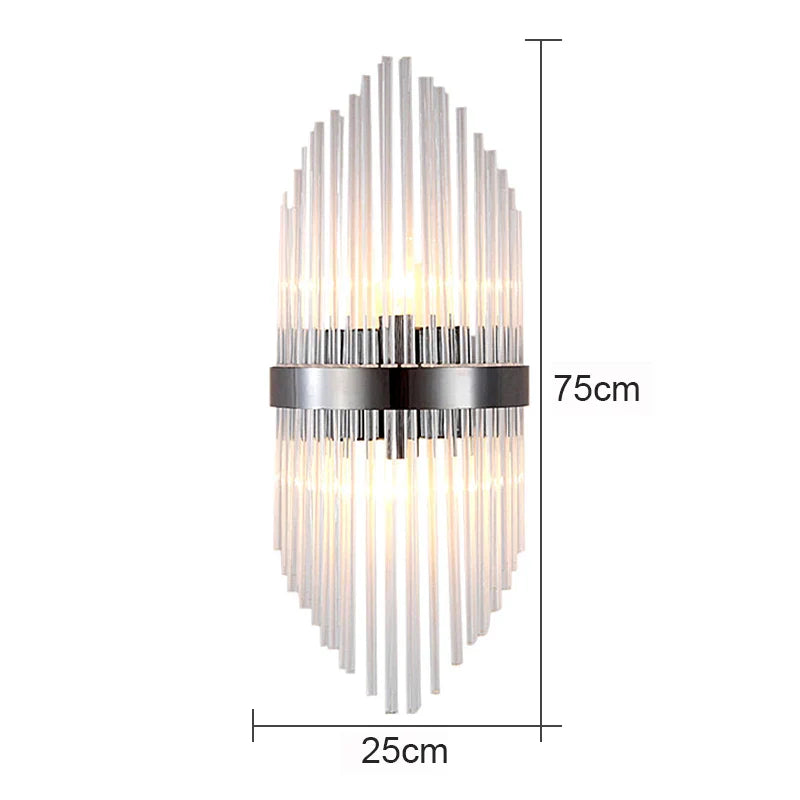 Decorbites™ Glasstab-Kristall-Wandleuchte: Moderne nordische Lichtluxus für Schlafzimmer, Wohnzimmer