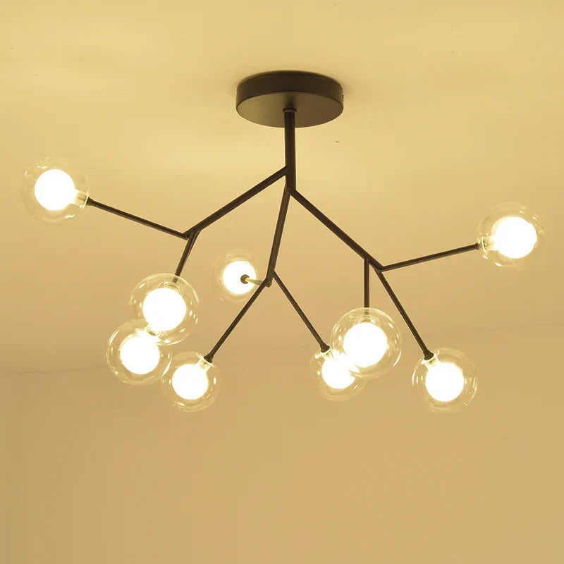 Decorbites™ Heracleum Firefly Glas-Kugelleuchter: Goldener Luxusbeleuchtung für Esszimmer, Küche und Treppenhaus