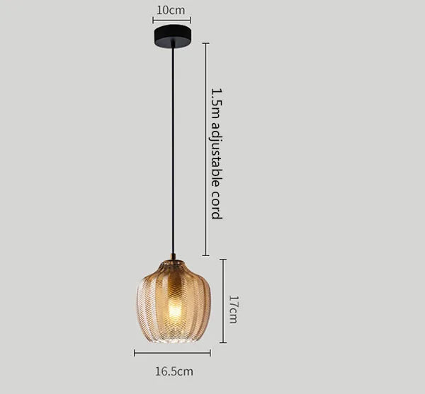Decorbites™ Bernstein-Graues Glas-Lüster LED-Lampe Modern Nordisch Schlafzimmer Restaurant Bar Treppenhaus Lampe