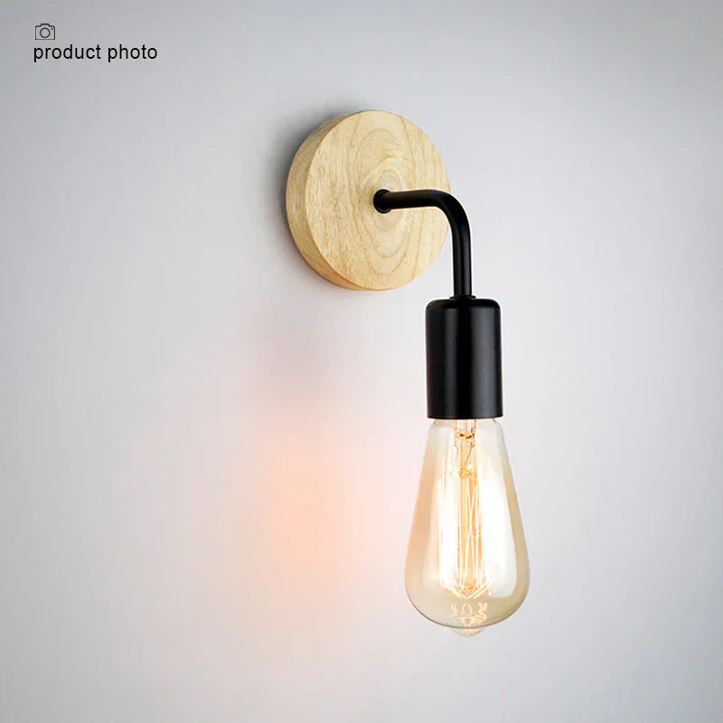 Decorbites™ Hanfseil Wandlampe E27 Innen Außen Loft Industrie Wandleuchte Nachttischlampe