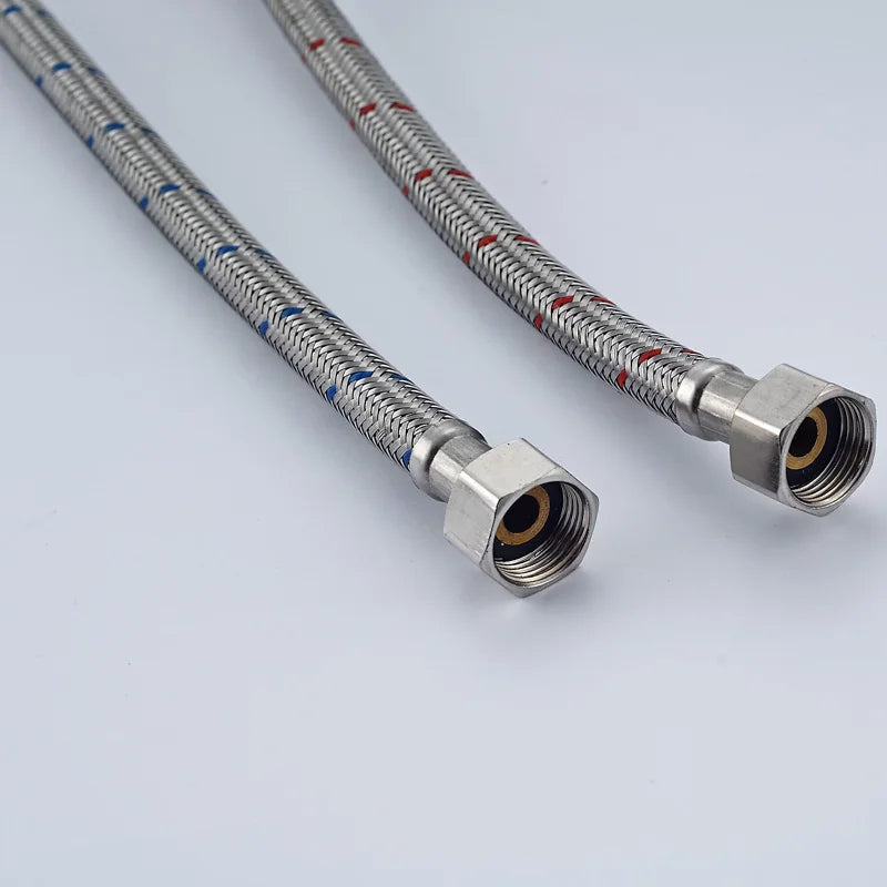 DecorBites™ 40cm Stainless Steel Faucet Plumbing Hose for Hot & Cold Water