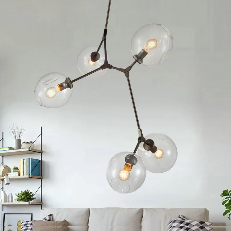 Decorbites™ Industrielle Globus-Glas-Leuchter, modernes minimalistisches Design, E27-Lampen