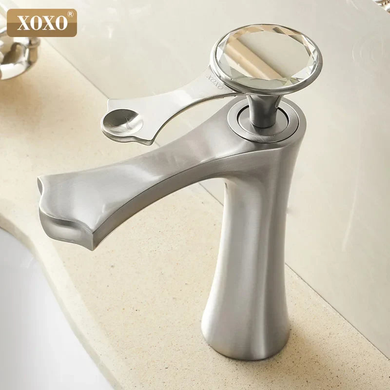 Decorbites™ Diamant Goldener Schwarzer Waschbeckenarmatur Einhebel-Badwaschbecken-Mischbatterie