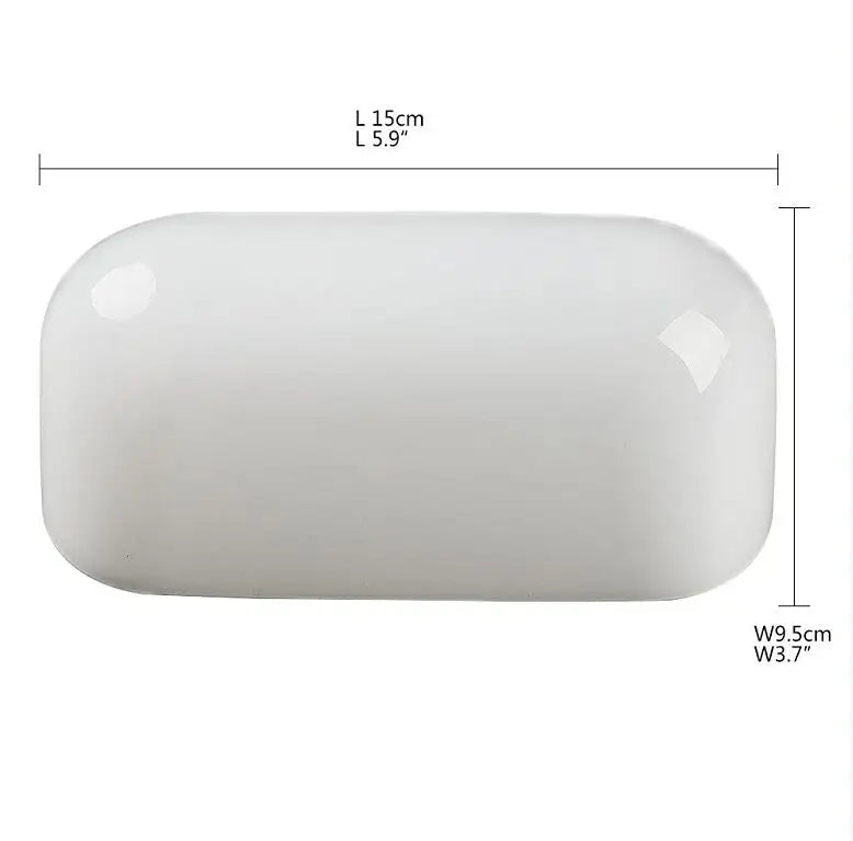 Decorbites™ Glas-Bankierslampe-Abdeckung | Grün/Weiß geschichteter Ersatzschirm L15 cm x B9,5 cm