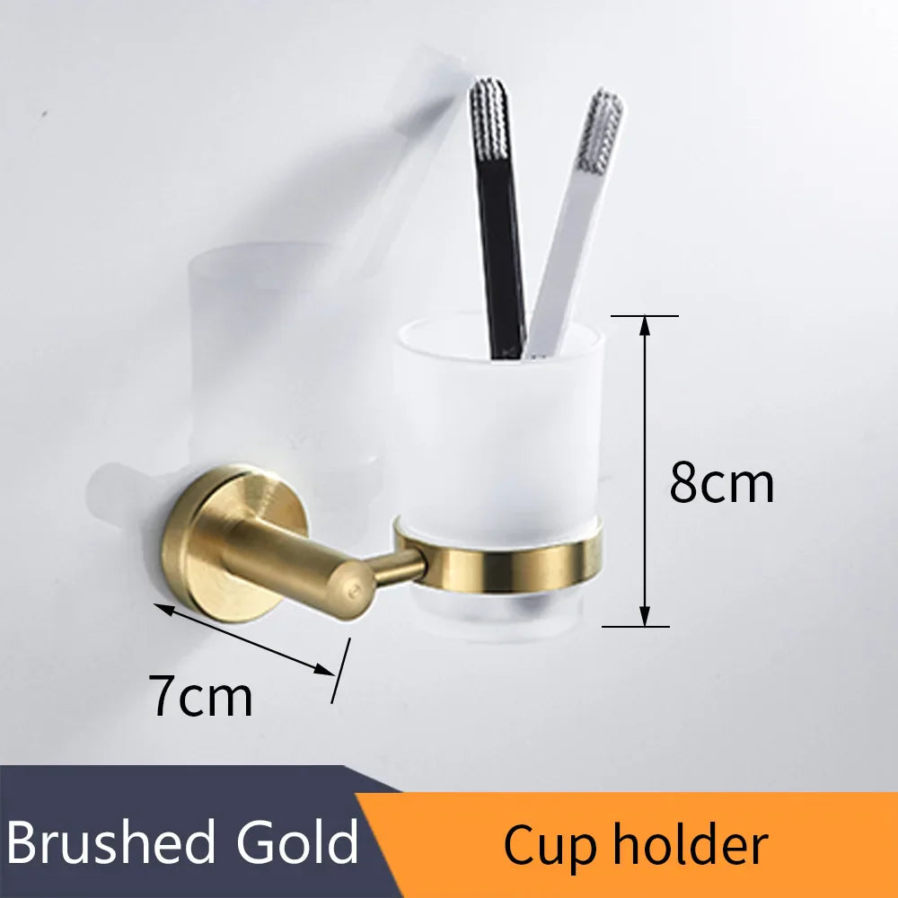 Decorbites™ Golden Swan Badezimmer-Hardware-Set: Handtuchhalter, Toilettenpapierhalter, Taschentuchhalter