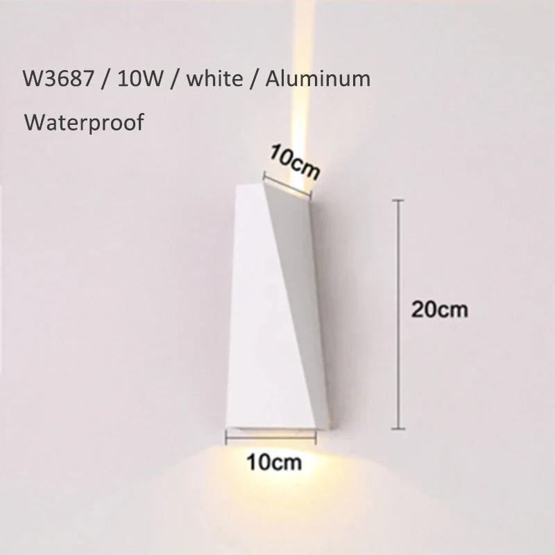 Decorbites™ Doppeltköpfige 10W LED Wandlampe für Schlafzimmer und Eingangsbereich, wasserdichte moderne Außenarmatur