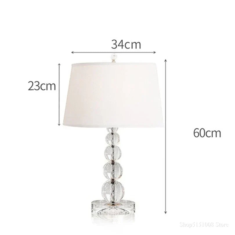 DecorBites™ Crystal Ball Table Lamp: Modern LED Art Deco for Bedroom, Living Room & Home