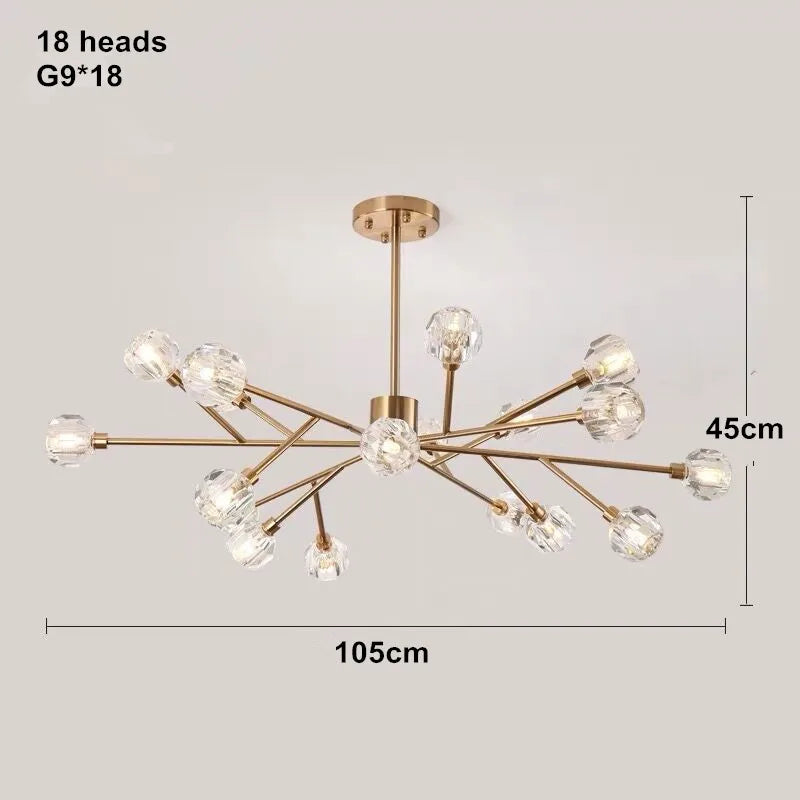 Decorbites™ Kristall-LED-Kronleuchter: Modernes nordisches Design Kupfer-Deckenleuchte