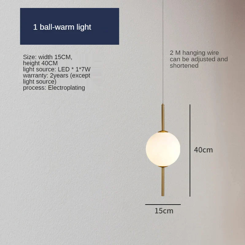 Decorbites™ Glasball-LED-Pendantlampen – Warme milchig-weiße Hängeleuchten