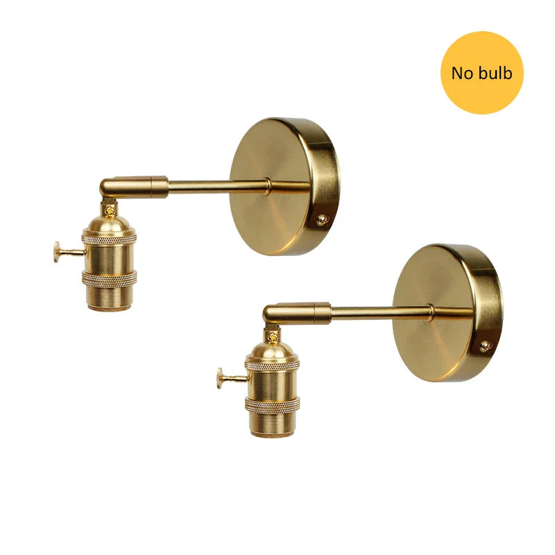 Decorbites™ Kupfer Vintage Wandlampe Schlafzimmer E27 Wandapplikation Gold Wohnzimmer Wandlicht