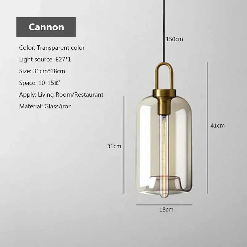 Decorbites™ Industrielles Glas-Hängeleuchte für Wohnzimmer Küchen-Kronleuchter