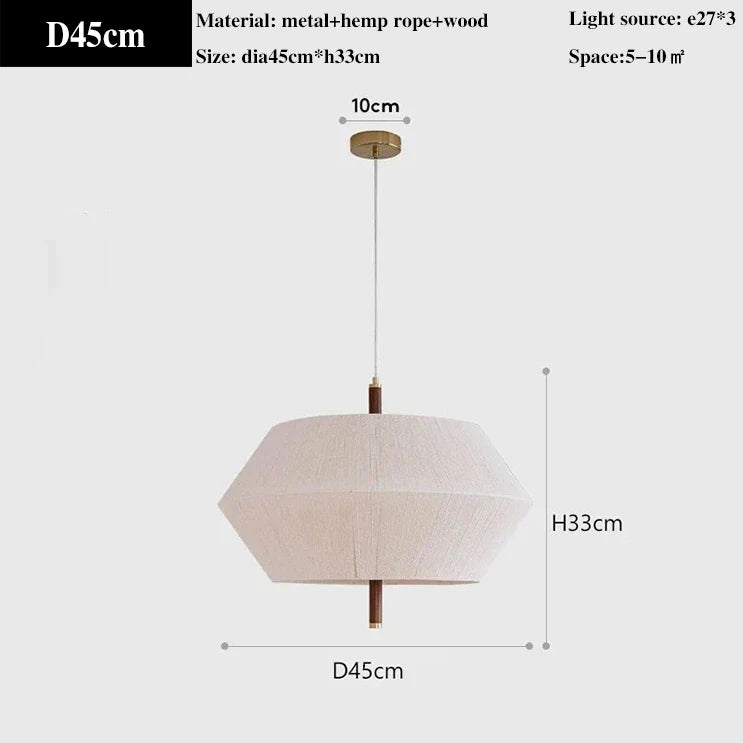 Decorbites™ Hanfseil-Rattan-LED-Hängeleuchte für Wohn- und Gastgewerbeeinrichtungen