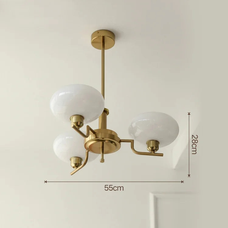 Decorbites™ Glas-Kugelleuchter-Hängelampe LED-Lampe für modernes französisches Schlafzimmer