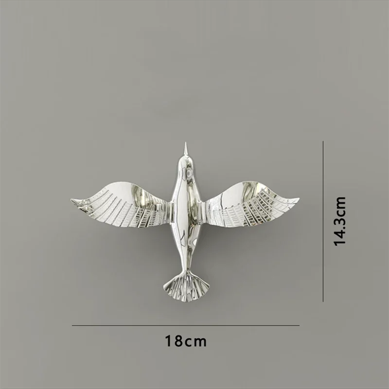 Decorbites™ Gold/Silber Tauben Wandornamente - Taubenstatue für die Ästhetik im Wohnzimmer