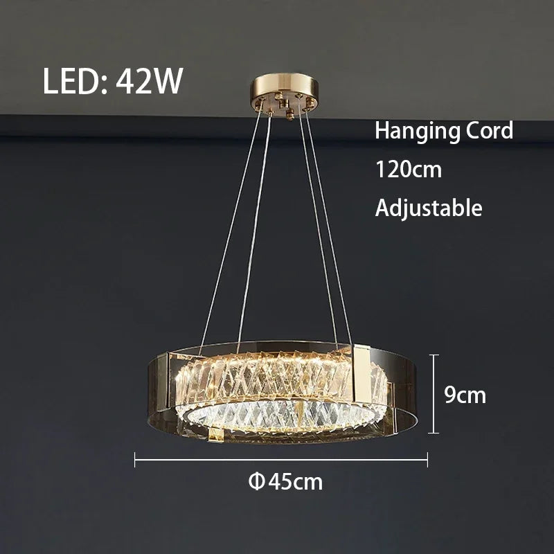 Decorbites™ Kristall-LED-Deckenleuchter dimmbar luxuriöse moderne Raumdekoration Schlafzimmerleuchte