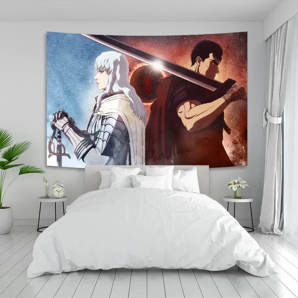 Decorbites™ Berserk Opfer-Gobelin Wandbehang für Zuhause, Bar, Café | Ästhetische Wanddekoration