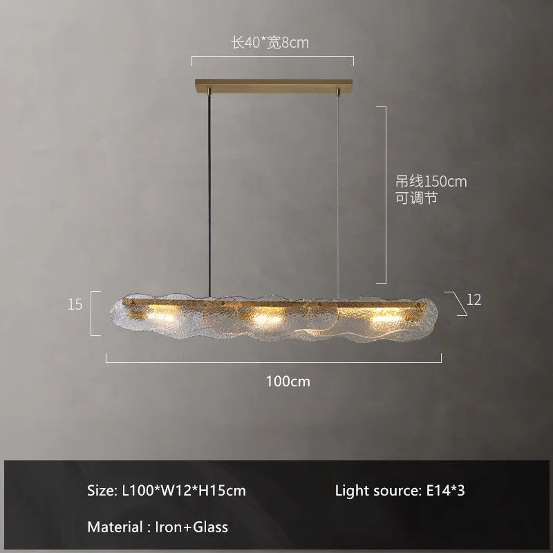 Decorbites™ Kunstglas-Esszimmertisch-Leuchter: Moderne Luxus-LED-Hängeleuchten