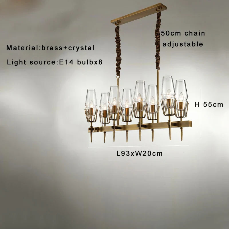 DecorBites™ Dimmable Crystal Glass Brass Wall Light for Bedroom and Bath