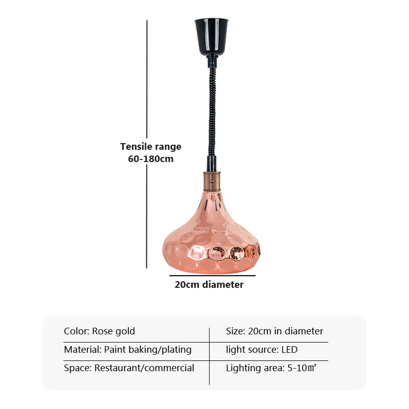 Decorbites™ Elektrische Heizlampe Teleskop-Aufhängung zur Lebensmittelkonservierung für Restaurants