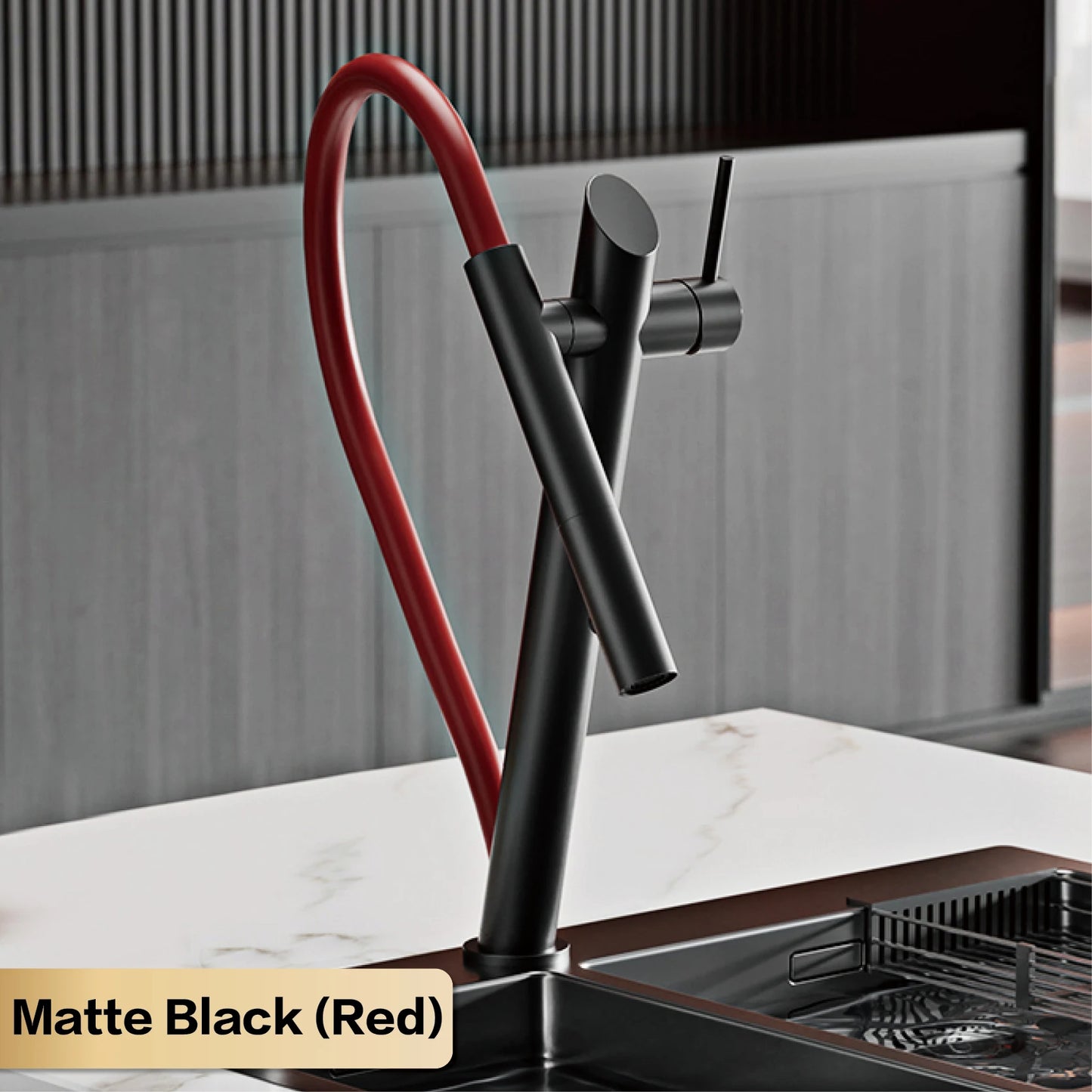 Kitchen Faucet Black Pull-Out Design