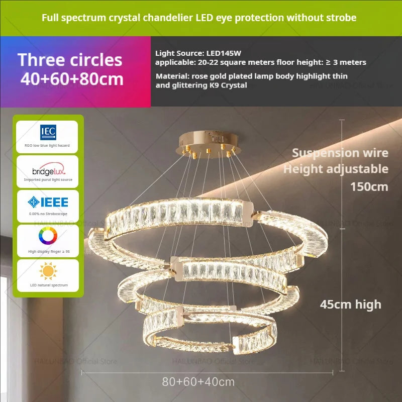 Decorbites™ Leichtes Luxus-Kristall-Lüster für elegante Wohn- und Essensatmosphäre