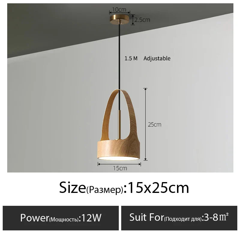 Decorbites™ LED-Holzmaserung-Kronleuchter für Ambiente im Esszimmer, Wohnzimmer und Schlafzimmer