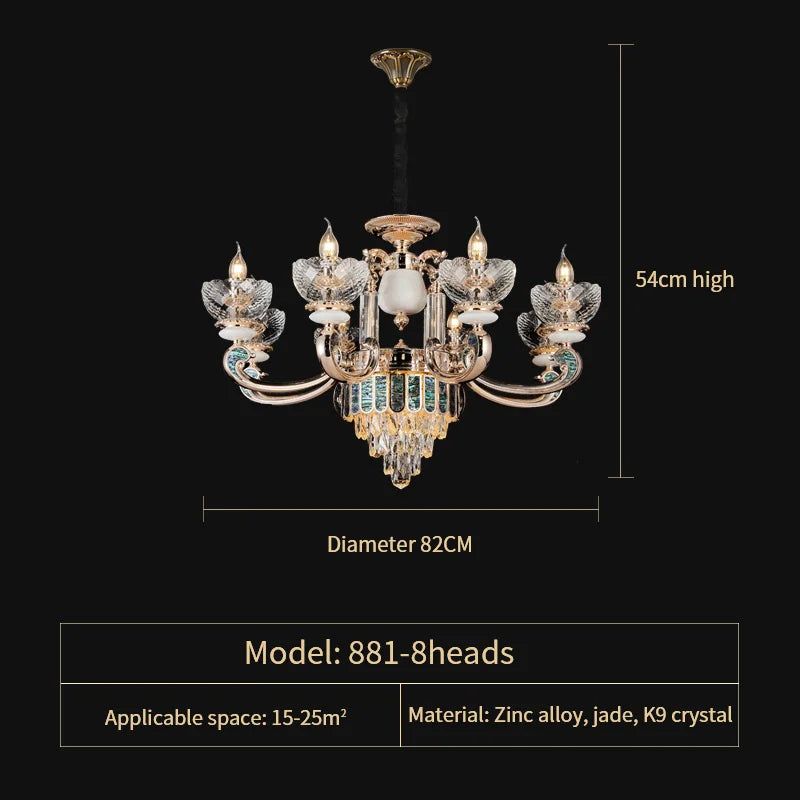 Decorbites™ Kristall-Esszimmer-Lüster: Eleganter europäischer Stil Wohnzimmerleuchte, Schlafzimmer-Dekoration