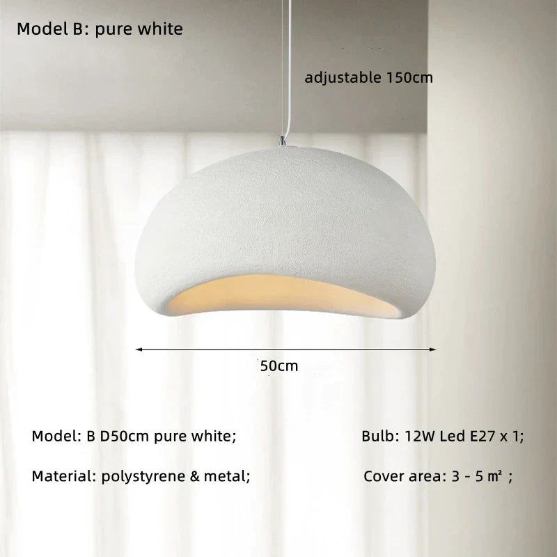 DecorBites™ LED Wabi Sabi Chandelier: Modern Minimalist Pendant Light for Home, Dining, Living Room