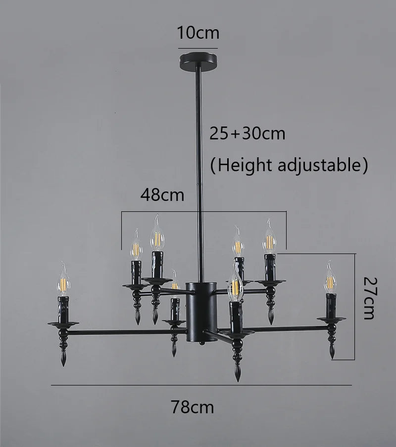 Decorbites™ Eisenkunst-LED-Kerzenleuchter-Hängeleuchte für Wohnzimmer & Küche