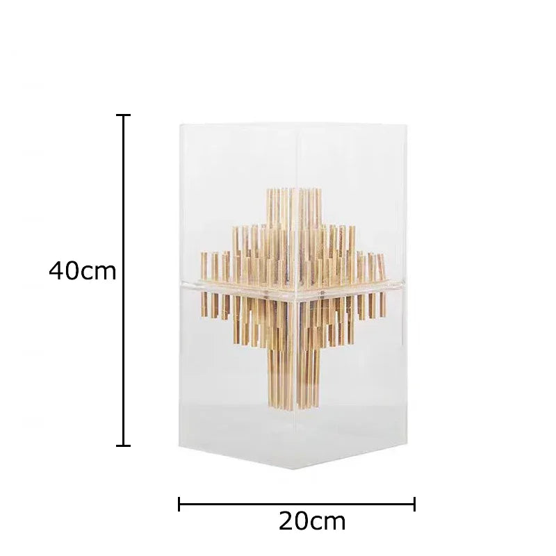 Decorbites™ Acryl Geometrische Display-Box Schreibtisch-Dekoration Metallskulptur Raumdekoration