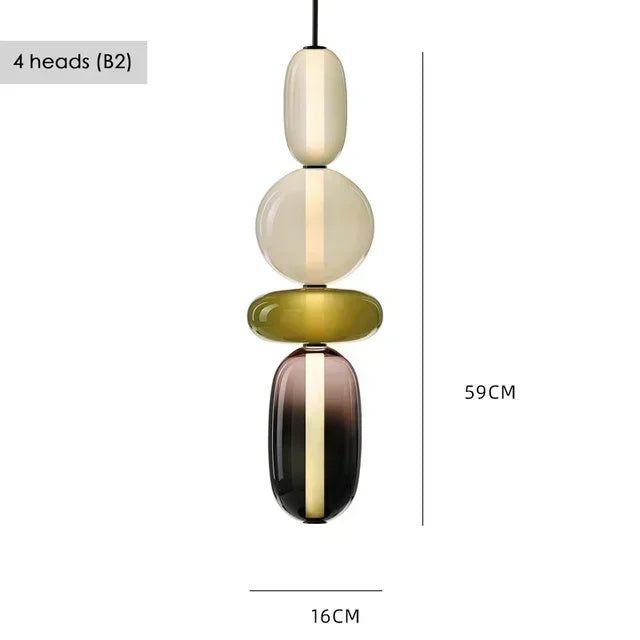 Nordic Colored Glass Pendant Light