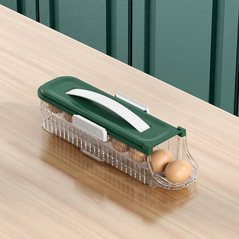 DecorBites™ Egg Storage Box: Durable, Portable, Stackable, Space-Saving Refrigerator Organizer