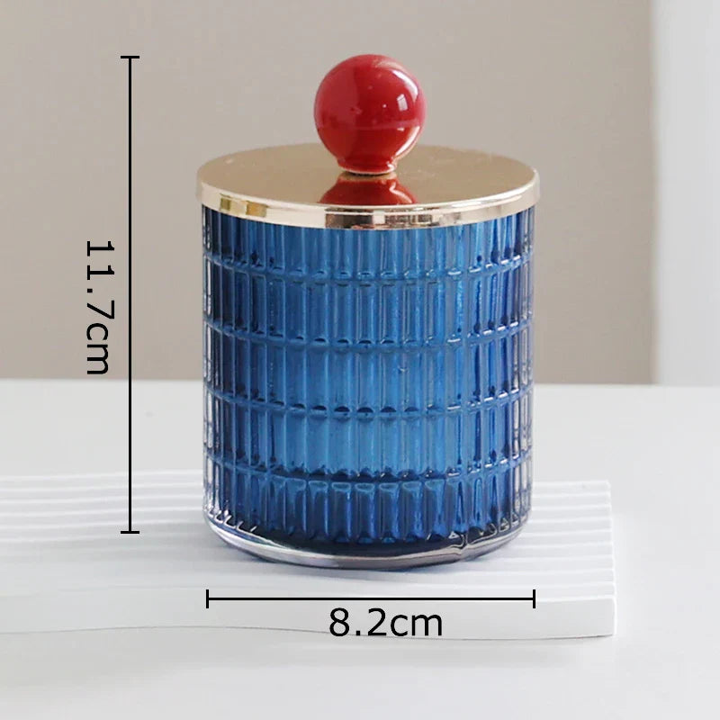 Decorbites™ Glas-Teedose Süßigkeitenpot Keramikball Dekoratives Aufbewahrungsglas