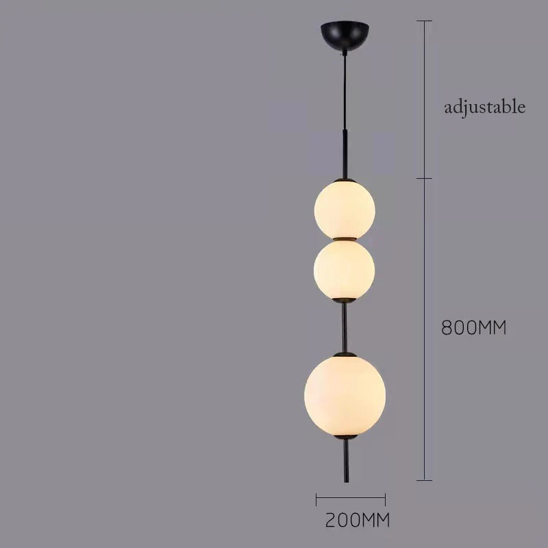 Decorbites™ LED Weiß Glas Kugel Hängeleuchte für die Hausdekoration.